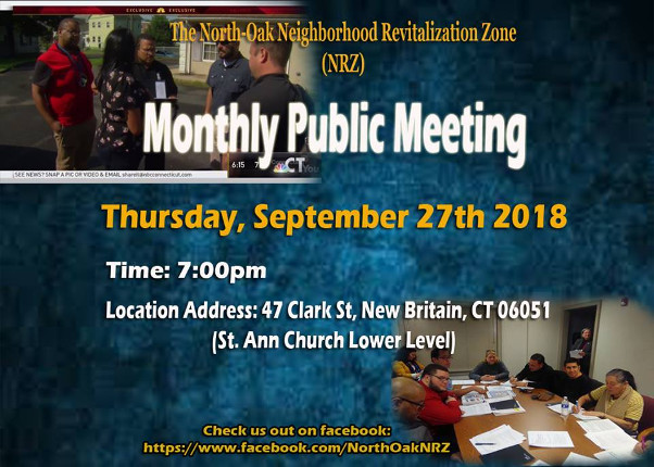 North-Oak NRZ September 27, 2018 meeting.
