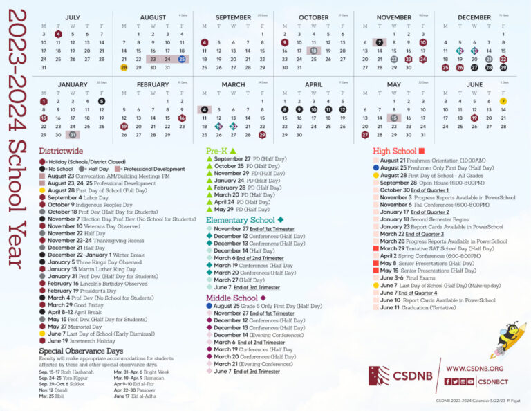 School System Publishes 20232024 School Calendar New Britain Progressive