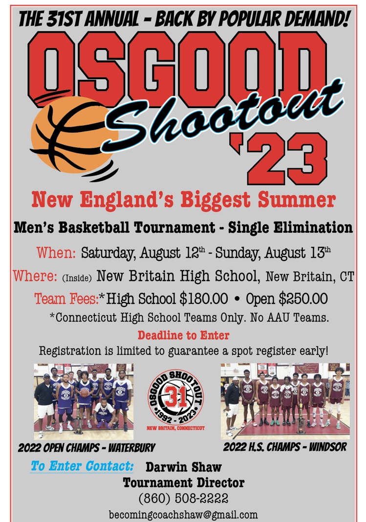 Osgood Shootout Benefit Basketball Tournament to Be Held Saturday and Sunday