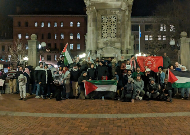 Protesters Advocate for Palestinians, U.S. Money to Support Local Services Instead of War
