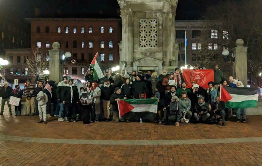 Protesters Advocate for Palestinians, U.S. Money to Support Local Services Instead of War