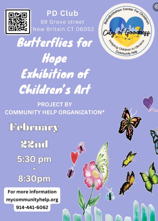 Debut of “Butterflies of Hope” Exhibit to Benefit Children in Ukraine