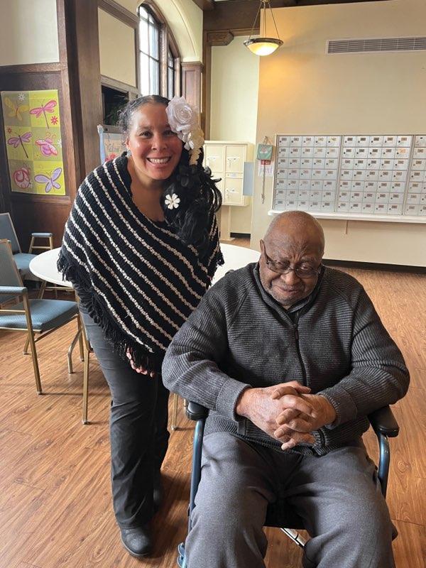 Council Member Candyce Scott Visits With Residents At Old High School