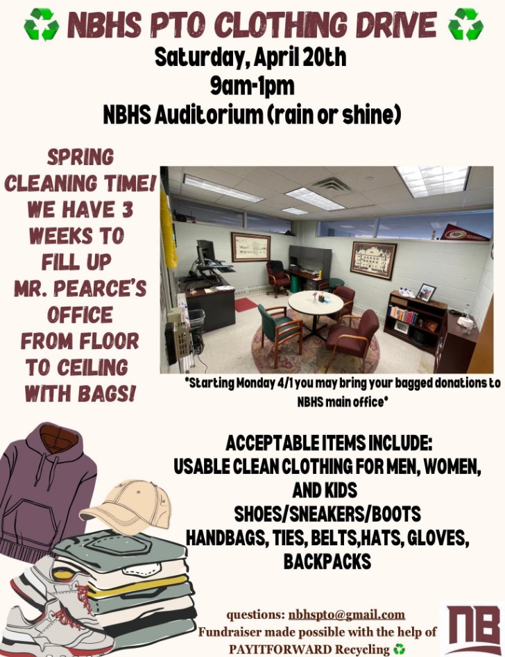 NBHS PTO Holding Clothing Drive