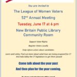 League of Women Voters Holding Annual Meeting