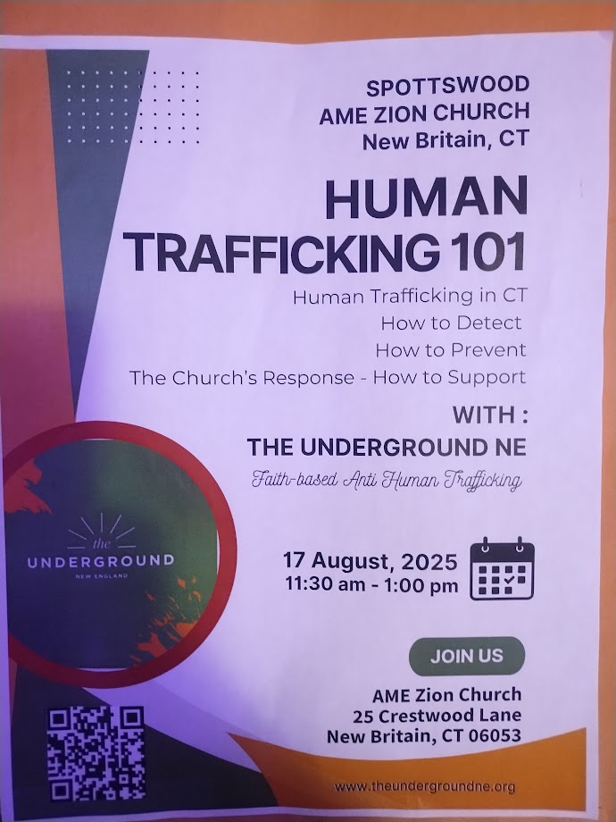 Spottswood AME Zion Church hosting program on human trafficking.
