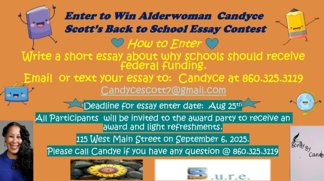 Ald Scott Holding Essay Contest on, “Why Schools Should Receive Federal Funding.”