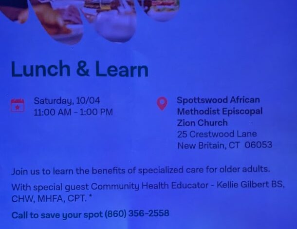Spottwood AME Zion Church to Host Lunch and Learn on Health Care for Adults 65 and Older