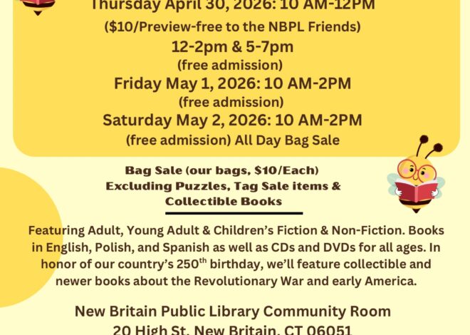 Friends of New Britain Public Library Hosting Spring Book Sale