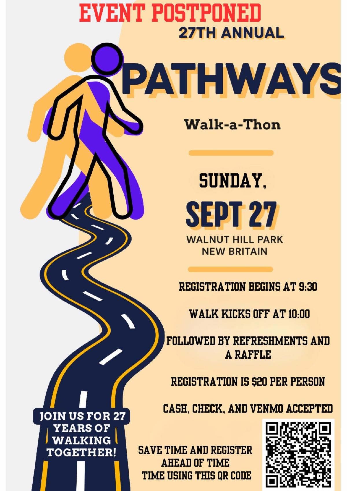 Pathways/Senderos Planning Annual Walk-a-Thon – Postponed