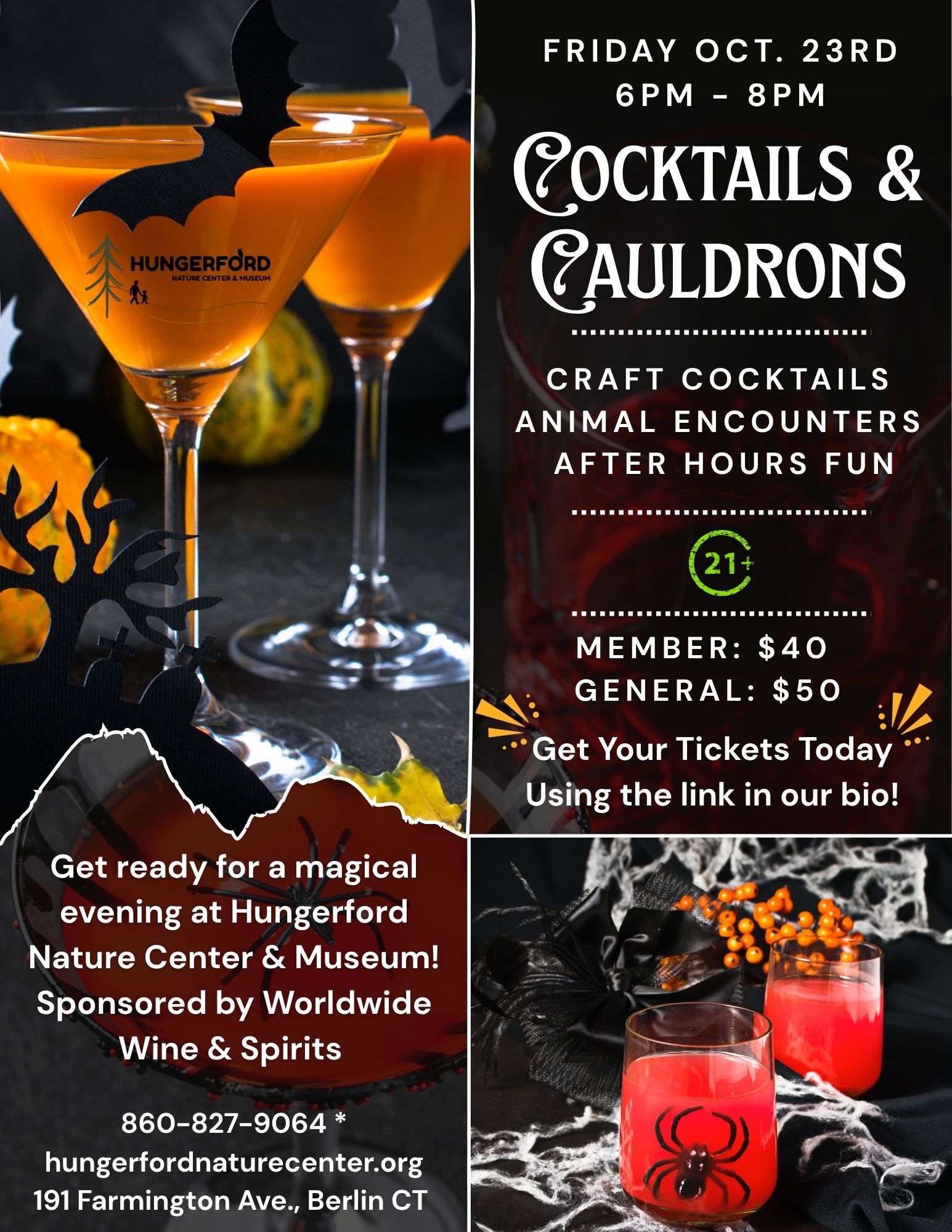 Hungerford Nature Center & Museum Holding “Cocktails & Cauldrons”