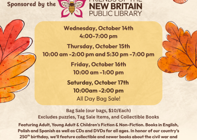 Friends of the New Britain Public Library Hosting Fall Book Sale