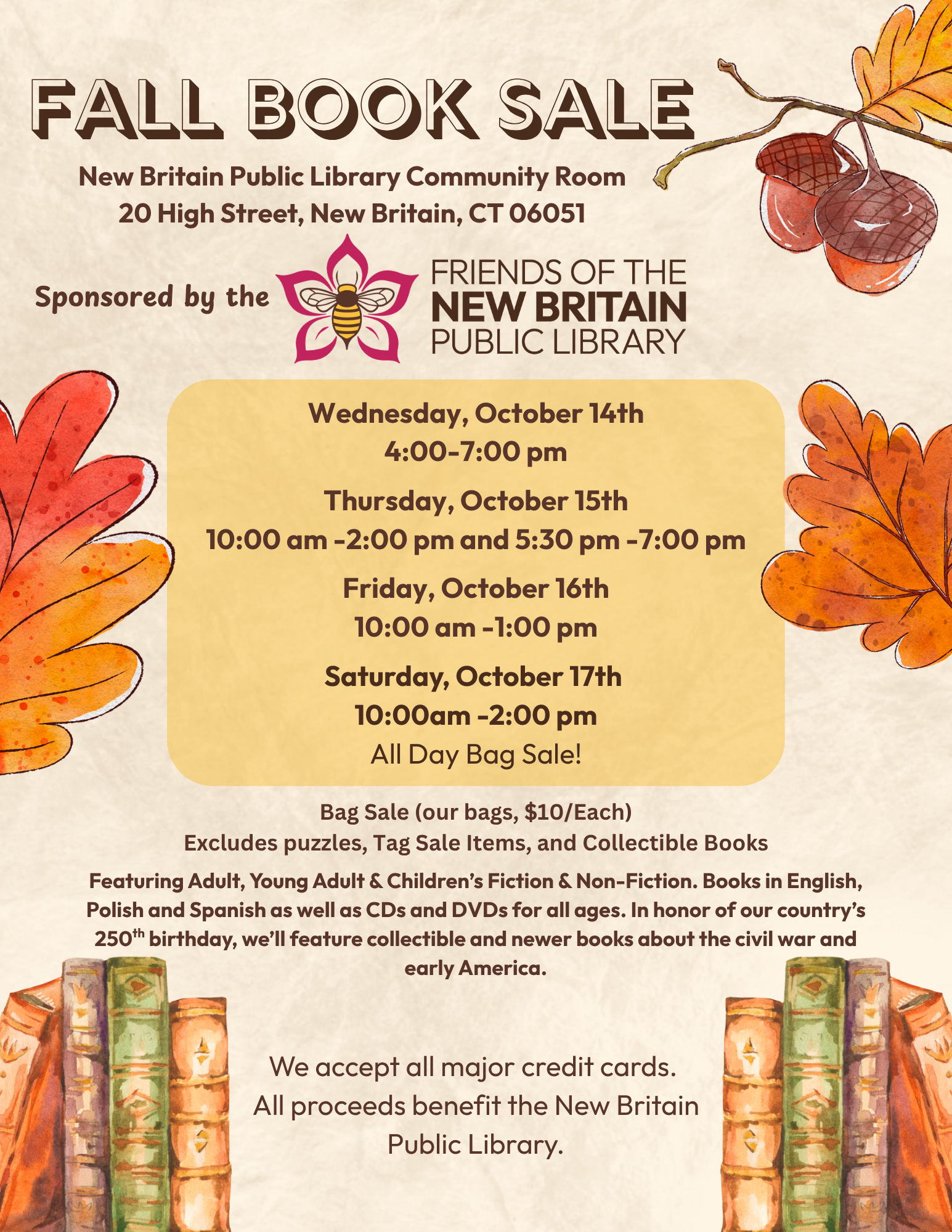 Friends of the New Britain Public Library Hosting Fall Book Sale
